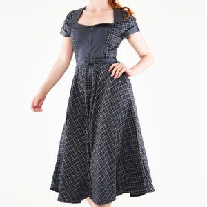 Voodoo Vixen Tartan Flare Dress (NWT)